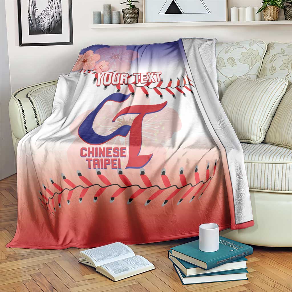 Custom Baseball Chinese Taipei Blanket National Plum Blossom - Dynamic Style