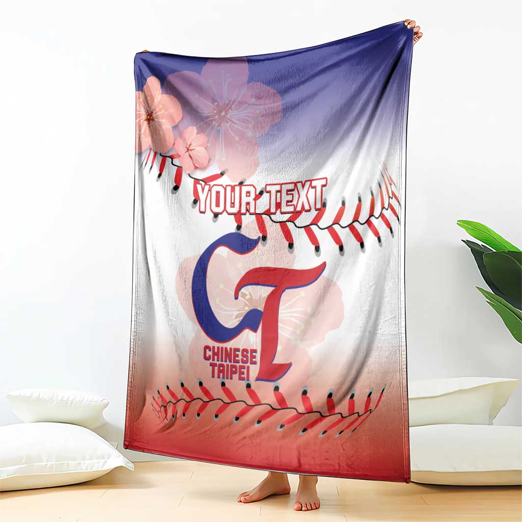 Custom Baseball Chinese Taipei Blanket National Plum Blossom - Dynamic Style