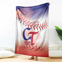 Custom Baseball Chinese Taipei Blanket National Plum Blossom - Dynamic Style