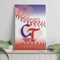 Custom Baseball Chinese Taipei Canvas Wall Art National Plum Blossom - Dynamic Style - Wonder Print Shop