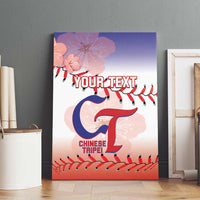 Custom Baseball Chinese Taipei Canvas Wall Art National Plum Blossom - Dynamic Style - Wonder Print Shop