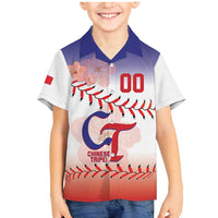 Custom Baseball Chinese Taipei Family Matching Mermaid Dress and Hawaiian Shirt National Plum Blossom - Dynamic Style - Wonder Print Shop