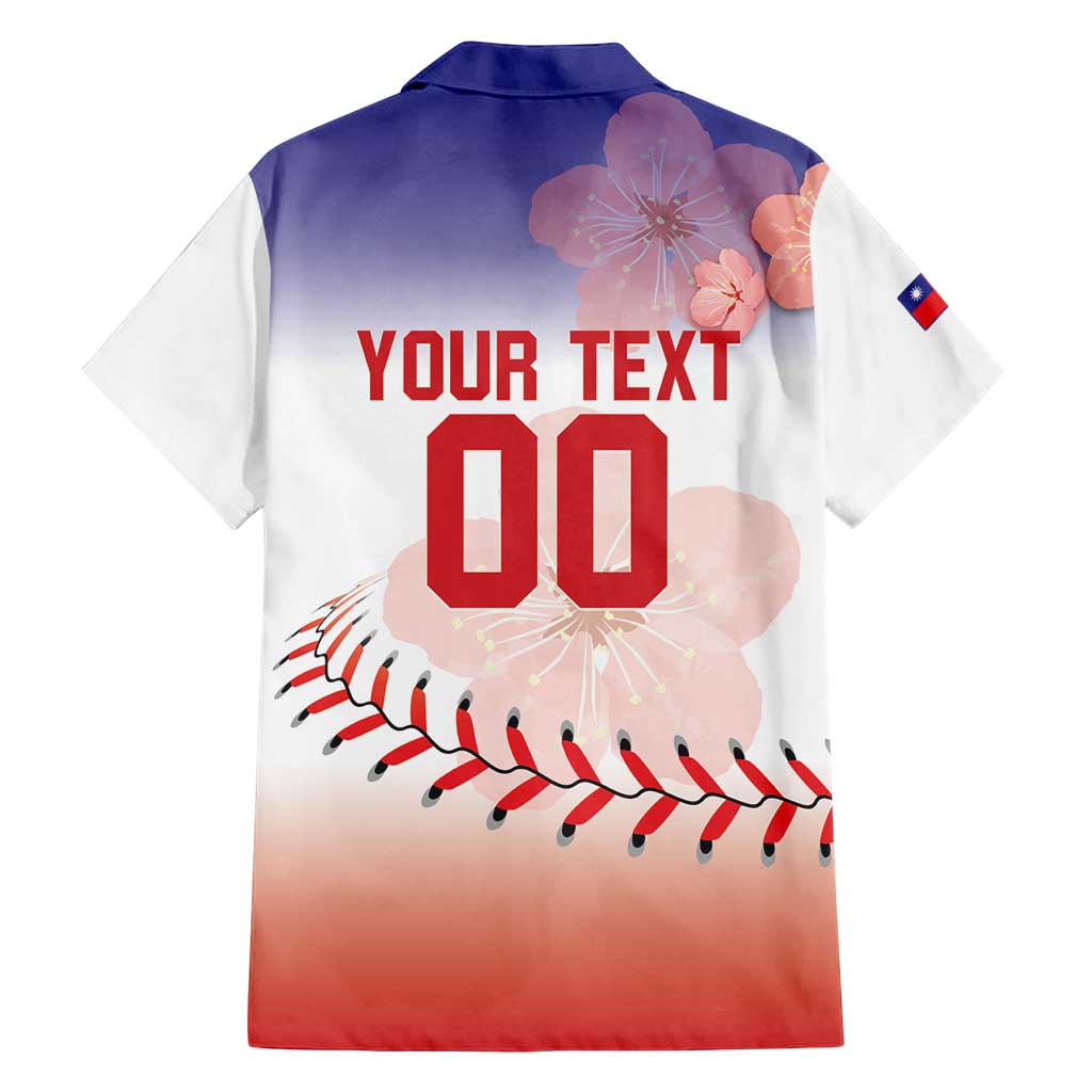 Custom Baseball Chinese Taipei Family Matching Off Shoulder Maxi Dress and Hawaiian Shirt National Plum Blossom - Dynamic Style - Wonder Print Shop