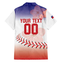 Custom Baseball Chinese Taipei Family Matching Off Shoulder Maxi Dress and Hawaiian Shirt National Plum Blossom - Dynamic Style - Wonder Print Shop