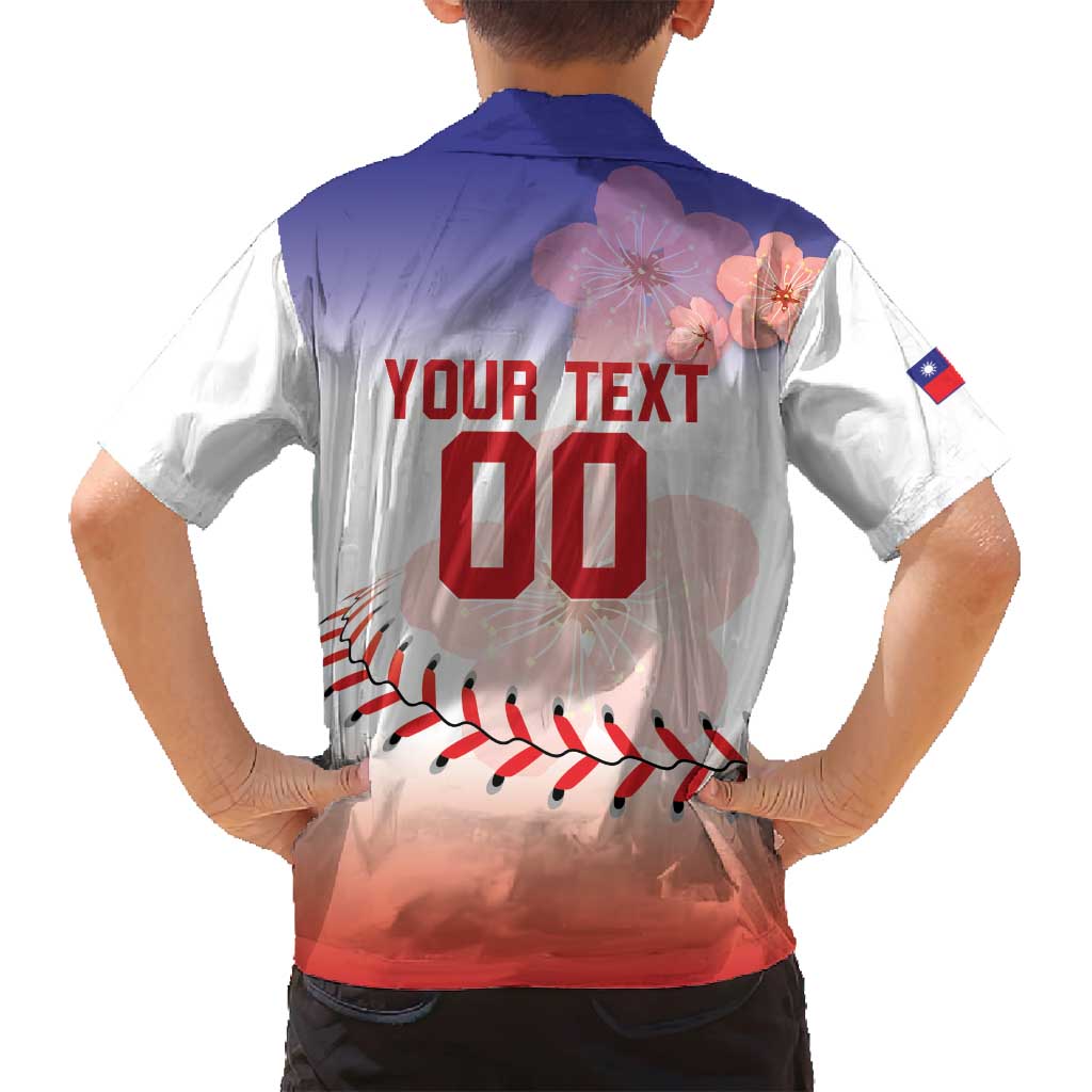 Custom Baseball Chinese Taipei Family Matching Puletasi and Hawaiian Shirt National Plum Blossom - Dynamic Style - Wonder Print Shop