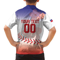 Custom Baseball Chinese Taipei Family Matching Short Sleeve Bodycon Dress and Hawaiian Shirt National Plum Blossom - Dynamic Style - Wonder Print Shop