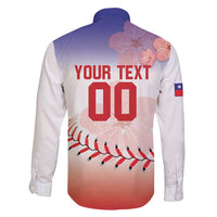 Custom Baseball Chinese Taipei Family Matching Short Sleeve Bodycon Dress and Hawaiian Shirt National Plum Blossom - Dynamic Style - Wonder Print Shop