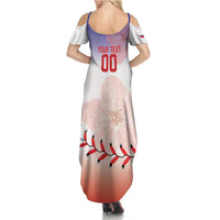 Custom Baseball Chinese Taipei Family Matching Summer Maxi Dress and Hawaiian Shirt National Plum Blossom - Dynamic Style - Wonder Print Shop
