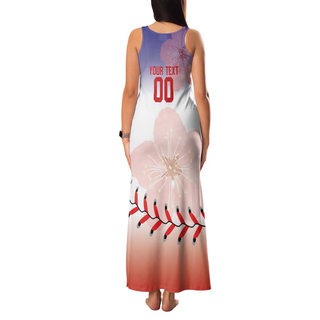 Custom Baseball Chinese Taipei Family Matching Tank Maxi Dress and Hawaiian Shirt National Plum Blossom - Dynamic Style - Wonder Print Shop