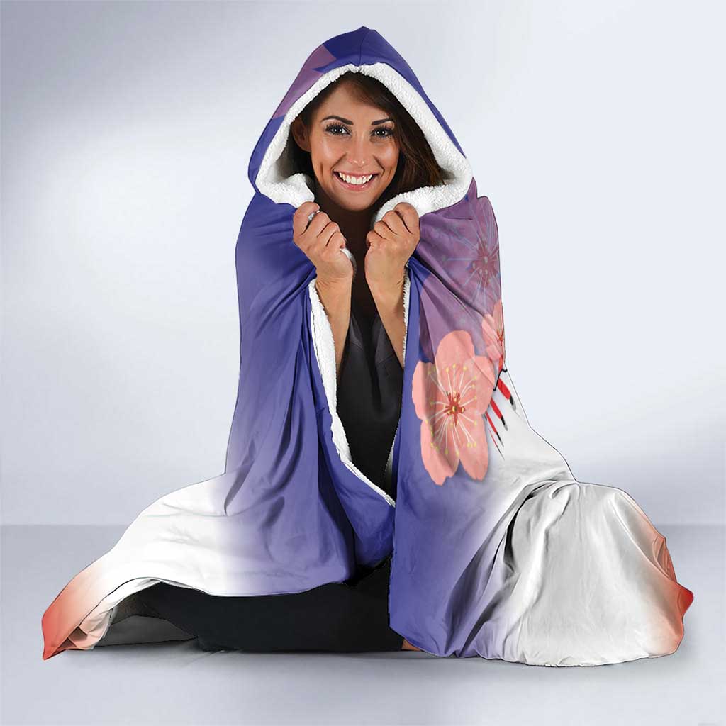 Custom Baseball Chinese Taipei Hooded Blanket National Plum Blossom - Dynamic Style