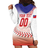 Custom Baseball Chinese Taipei Hoodie Dress National Plum Blossom - Dynamic Style - Wonder Print Shop
