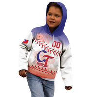 Custom Baseball Chinese Taipei Kid Hoodie National Plum Blossom - Dynamic Style - Wonder Print Shop