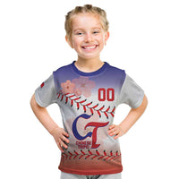 Custom Baseball Chinese Taipei Kid T Shirt National Plum Blossom - Dynamic Style - Wonder Print Shop