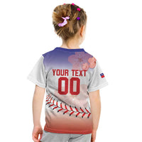 Custom Baseball Chinese Taipei Kid T Shirt National Plum Blossom - Dynamic Style - Wonder Print Shop