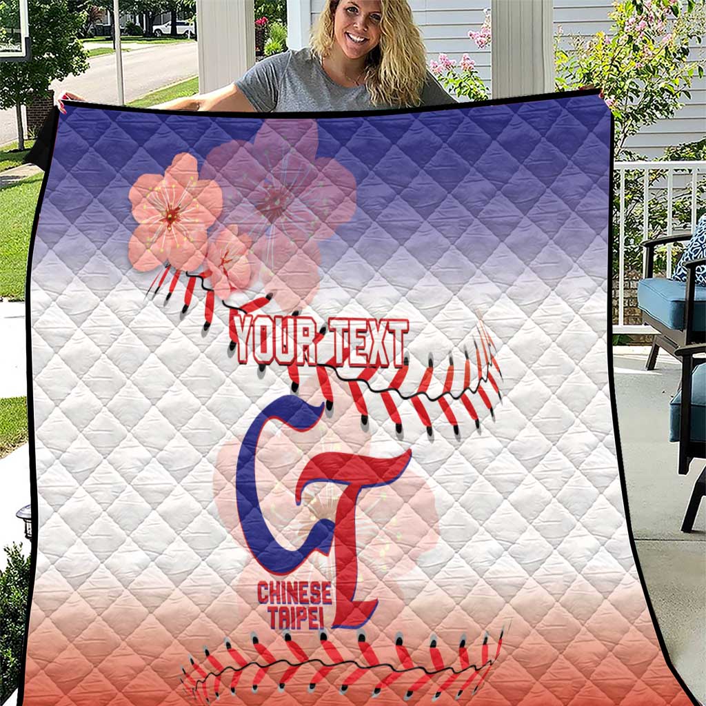 Custom Baseball Chinese Taipei Quilt National Plum Blossom - Dynamic Style - Wonder Print Shop