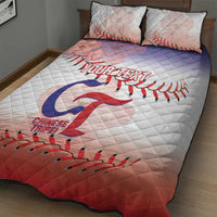 Custom Baseball Chinese Taipei Quilt Bed Set National Plum Blossom - Dynamic Style - Wonder Print Shop