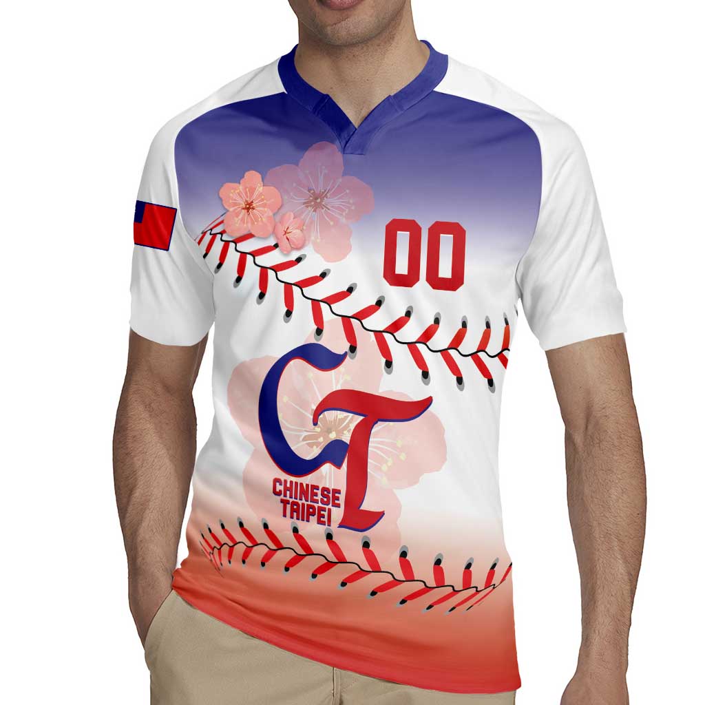 Custom Baseball Chinese Taipei Rugby Jersey National Plum Blossom - Dynamic Style - Wonder Print Shop