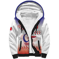 Custom Baseball Chinese Taipei Sherpa Hoodie National Plum Blossom - Dynamic Style - Wonder Print Shop