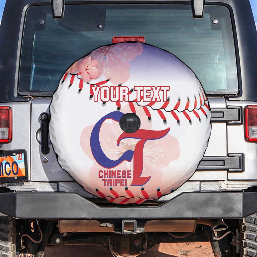Custom Baseball Chinese Taipei Spare Tire Cover National Plum Blossom - Dynamic Style - Wonder Print Shop