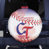 Custom Baseball Chinese Taipei Spare Tire Cover National Plum Blossom - Dynamic Style - Wonder Print Shop