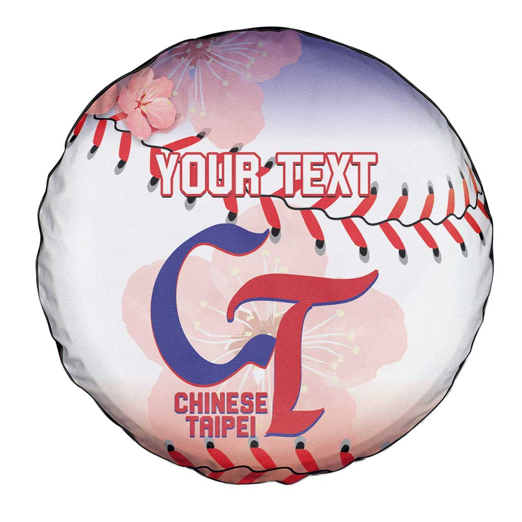 Custom Baseball Chinese Taipei Spare Tire Cover National Plum Blossom - Dynamic Style - Wonder Print Shop