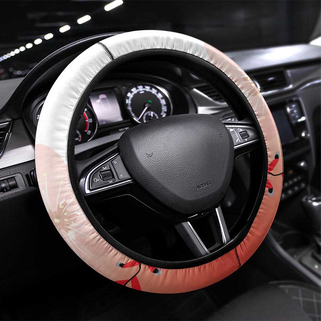 Baseball Chinese Taipei Steering Wheel Cover National Plum Blossom - Dynamic Style - Wonder Print Shop