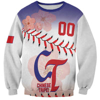 Custom Baseball Chinese Taipei Sweatshirt National Plum Blossom - Dynamic Style - Wonder Print Shop