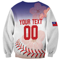 Custom Baseball Chinese Taipei Sweatshirt National Plum Blossom - Dynamic Style - Wonder Print Shop