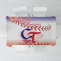 Custom Baseball Chinese Taipei Tablecloth National Plum Blossom - Dynamic Style - Wonder Print Shop
