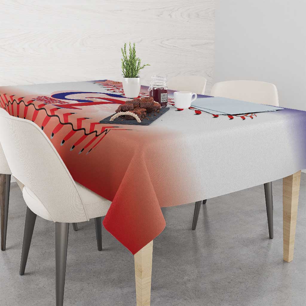 Custom Baseball Chinese Taipei Tablecloth National Plum Blossom - Dynamic Style - Wonder Print Shop