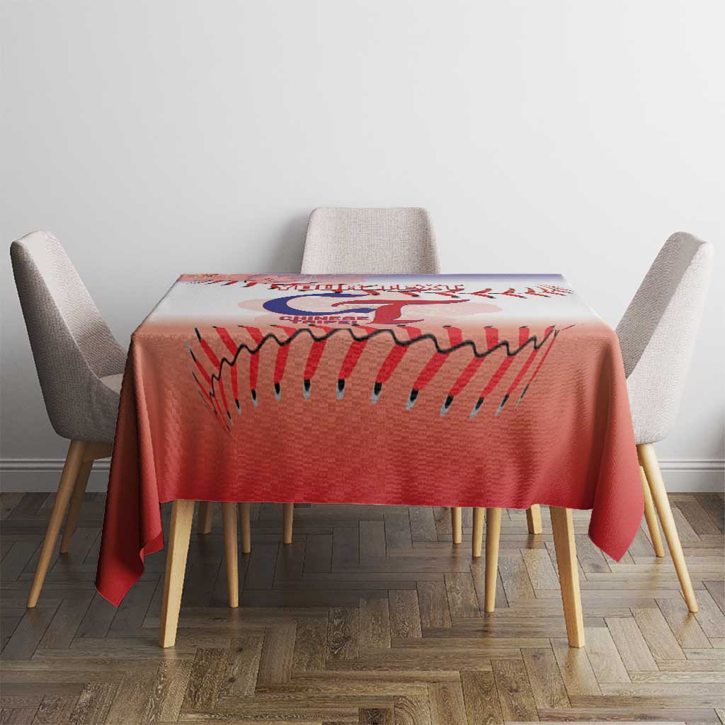 Custom Baseball Chinese Taipei Tablecloth National Plum Blossom - Dynamic Style - Wonder Print Shop