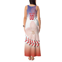 Custom Baseball Chinese Taipei Tank Maxi Dress National Plum Blossom - Dynamic Style - Wonder Print Shop