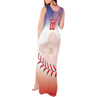 Custom Baseball Chinese Taipei Tank Maxi Dress National Plum Blossom - Dynamic Style - Wonder Print Shop