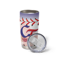 Custom Baseball Chinese Taipei Tumbler Cup National Plum Blossom - Dynamic Style - Wonder Print Shop