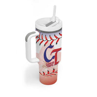 Custom Baseball Chinese Taipei Tumbler With Handle National Plum Blossom - Dynamic Style - Wonder Print Shop