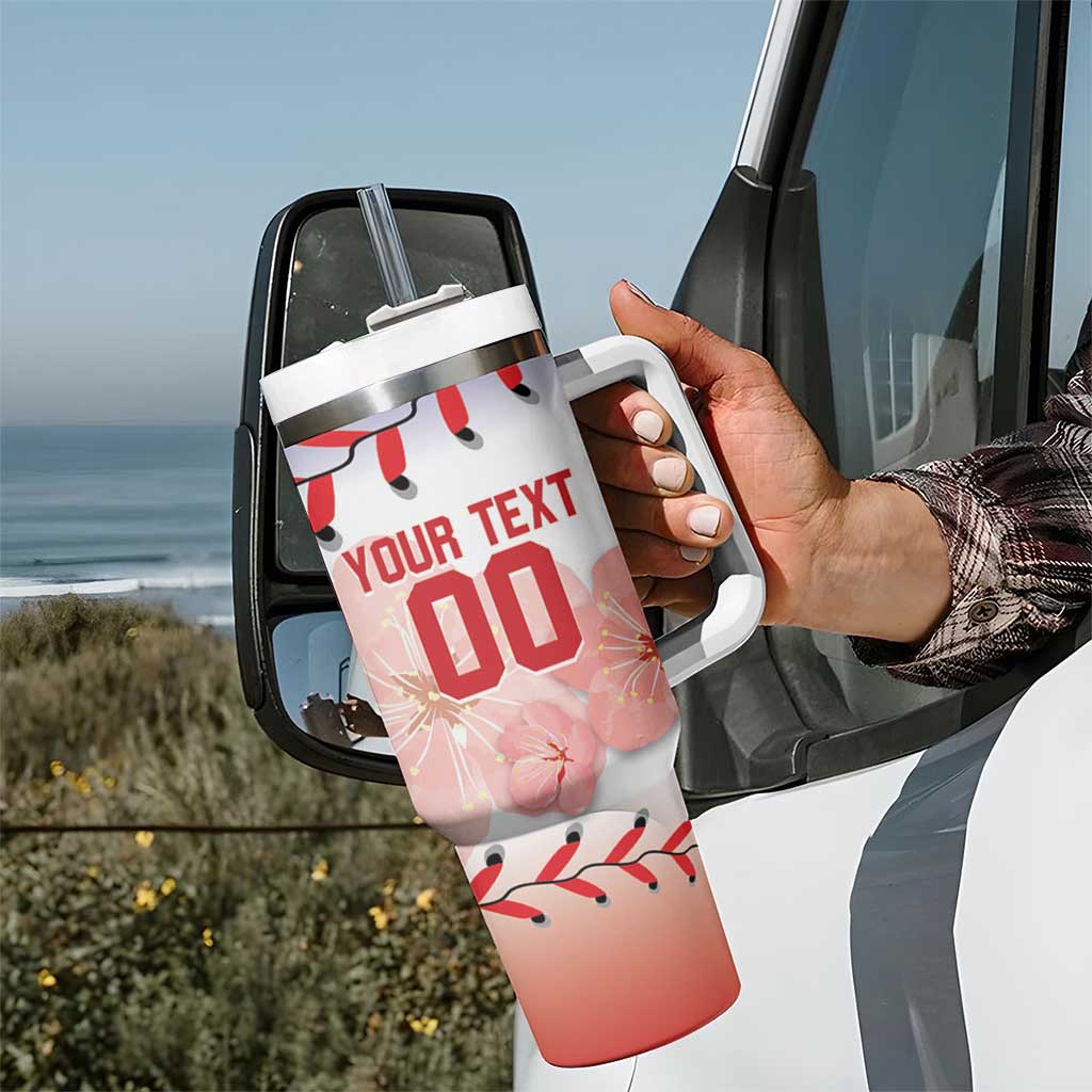 Custom Baseball Chinese Taipei Tumbler With Handle National Plum Blossom - Dynamic Style - Wonder Print Shop