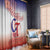 Custom Baseball Chinese Taipei Window Curtain National Plum Blossom - Dynamic Style - Wonder Print Shop