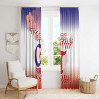 Custom Baseball Chinese Taipei Window Curtain National Plum Blossom - Dynamic Style - Wonder Print Shop