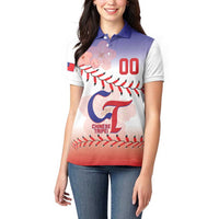 Custom Baseball Chinese Taipei Women Polo Shirt National Plum Blossom - Dynamic Style - Wonder Print Shop