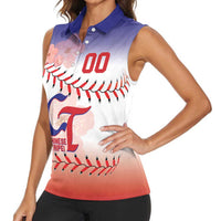 Custom Baseball Chinese Taipei Women Sleeveless Polo Shirt National Plum Blossom - Dynamic Style - Wonder Print Shop