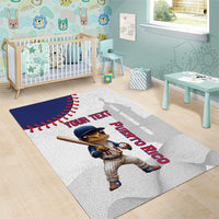 Custom Baseball Puerto Rico Area Rug Coqui Mascot - Dynamic Style - Wonder Print Shop