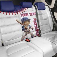 Custom Baseball Puerto Rico Back Car Seat Cover Coqui Mascot - Dynamic Style - Wonder Print Shop