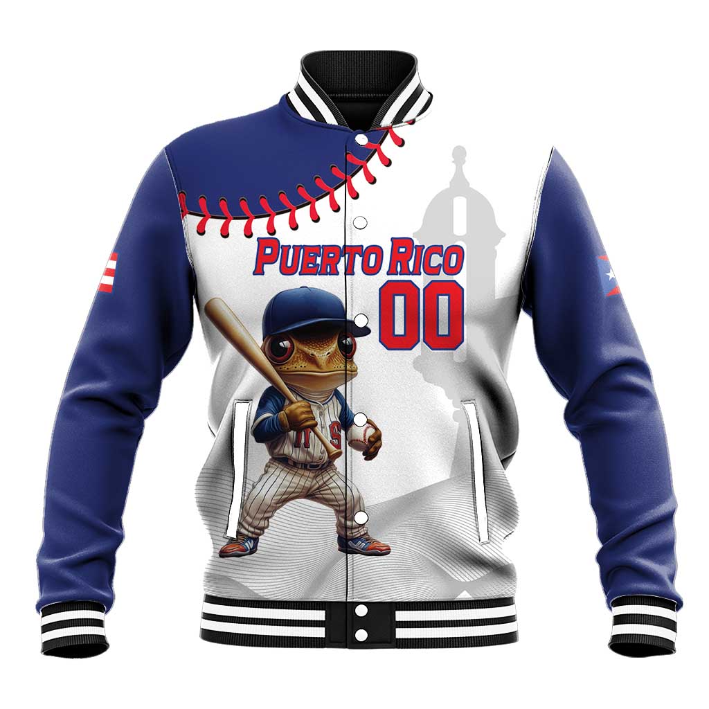 Custom Baseball Puerto Rico Baseball Jacket Coqui Mascot - Dynamic Style - Wonder Print Shop