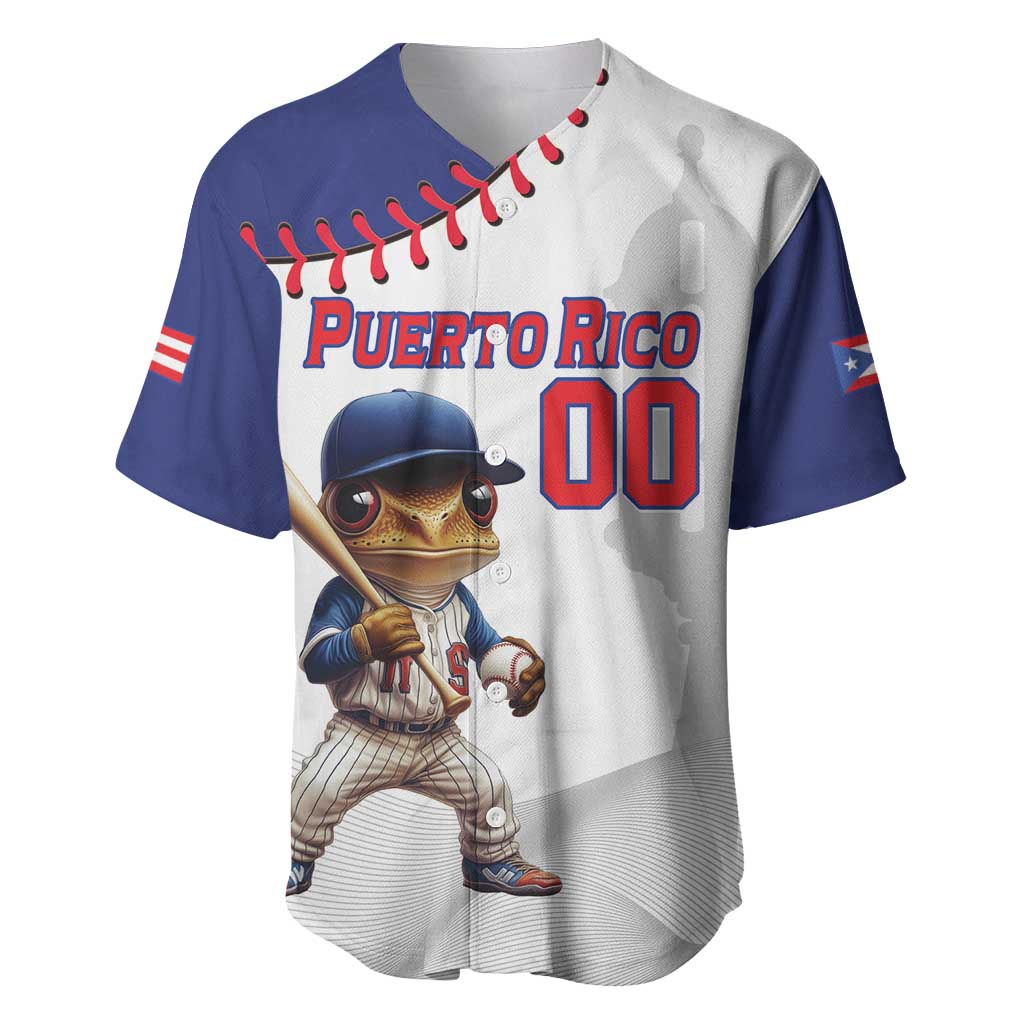 Custom Baseball Puerto Rico Baseball Jersey Coqui Mascot - Dynamic Style - Wonder Print Shop