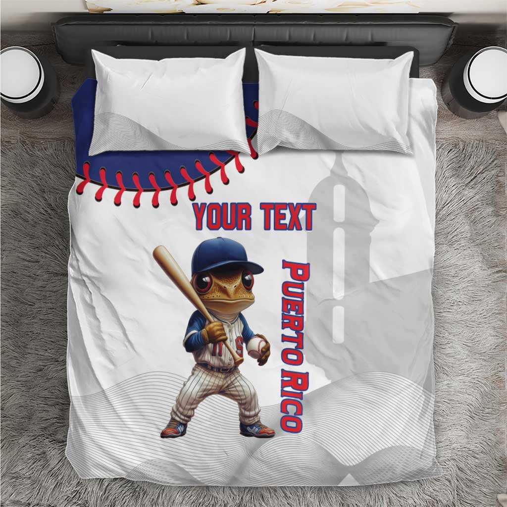 Custom Baseball Puerto Rico Bedding Set Coqui Mascot - Dynamic Style - Wonder Print Shop