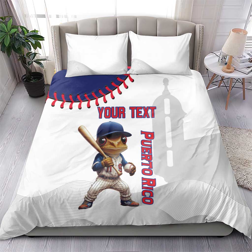 Custom Baseball Puerto Rico Bedding Set Coqui Mascot - Dynamic Style - Wonder Print Shop