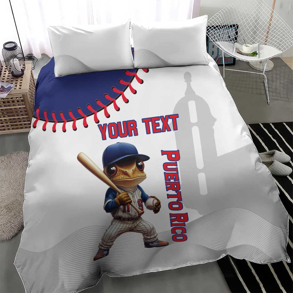 Custom Baseball Puerto Rico Bedding Set Coqui Mascot - Dynamic Style - Wonder Print Shop