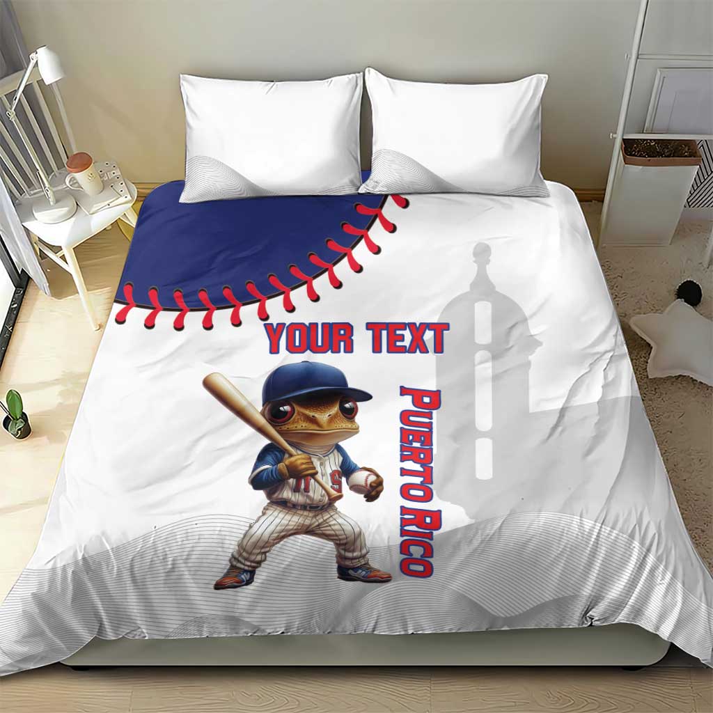 Custom Baseball Puerto Rico Bedding Set Coqui Mascot - Dynamic Style - Wonder Print Shop