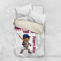 Custom Baseball Puerto Rico Bedding Set Coqui Mascot - Dynamic Style - Wonder Print Shop