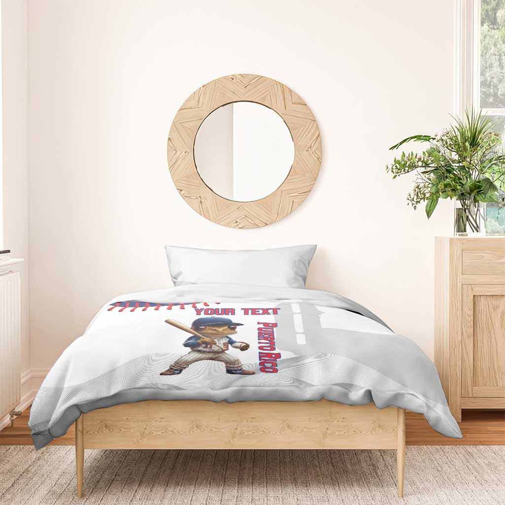 Custom Baseball Puerto Rico Bedding Set Coqui Mascot - Dynamic Style - Wonder Print Shop